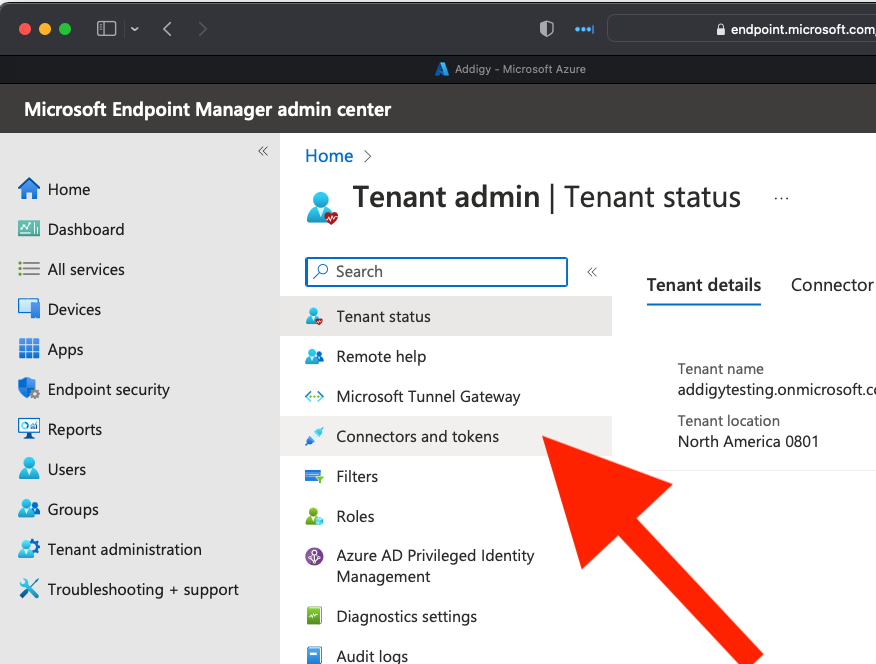 Microsoft Conditional Access via Partner compliance management Addigy