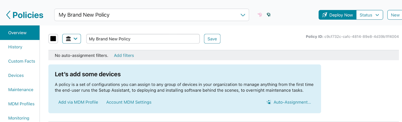 How to Create a Policy Using a Template – Addigy