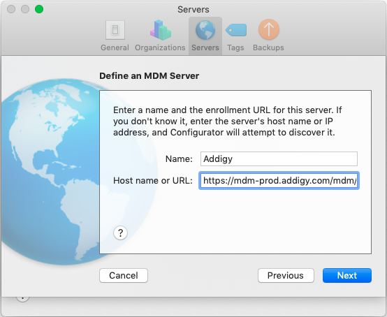 define an mdm server apple configurator