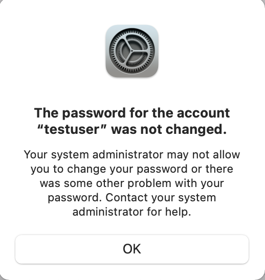 change user password